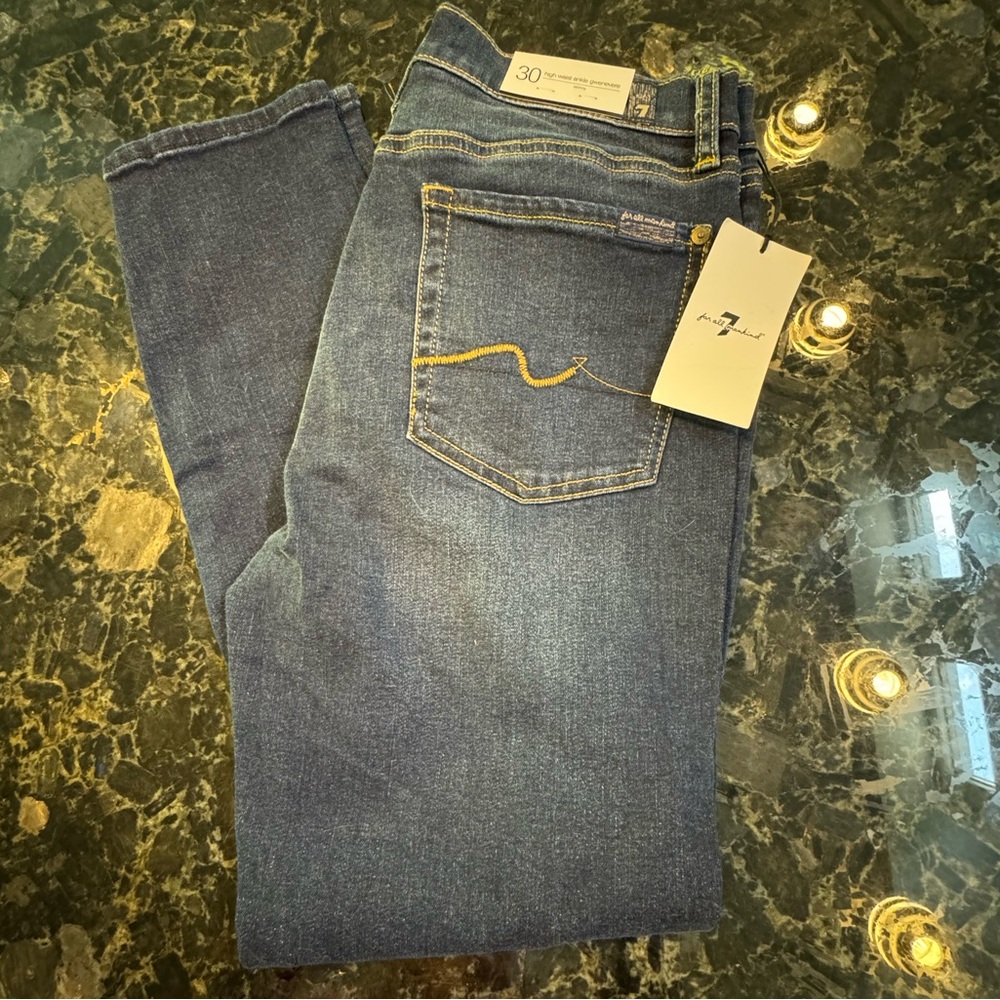 High rise jean by 7 for mankind.